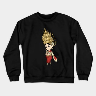 Khmer Cambodian Chibi w/cape Character Crewneck Sweatshirt